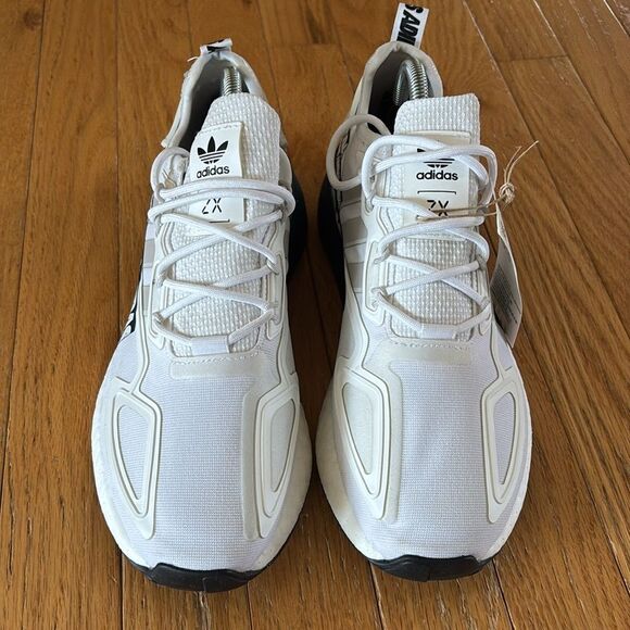 ADIDAS Shoes ZX 2K BOOST WHITE/BLUE tailgate‎ M 8 / W 9.5 Running shoes NEW - Picture 6 of 9